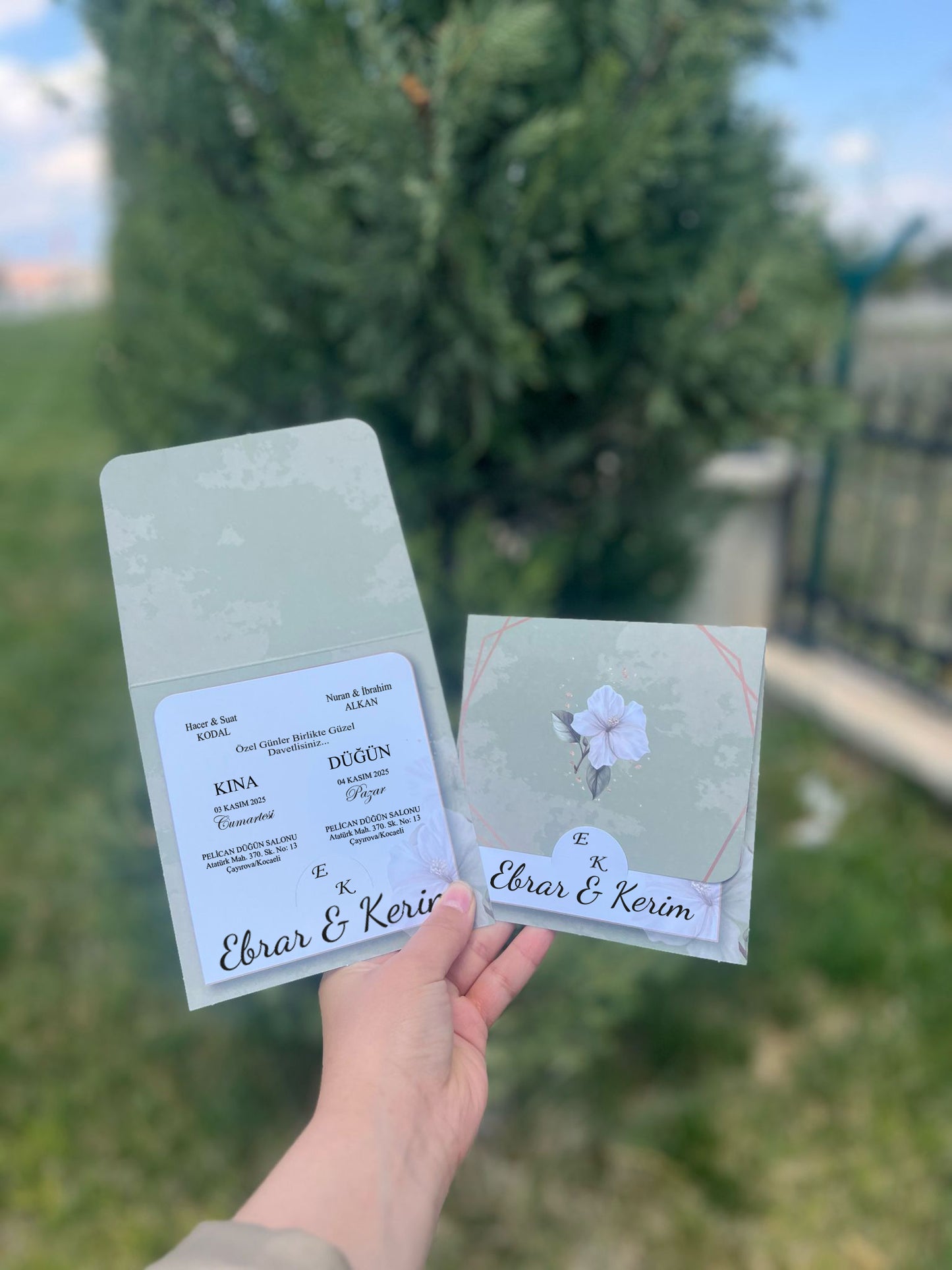 KARE KENDİNDEN ZARFLI DAVETİYE KK-0001