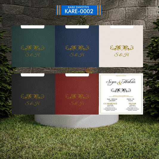 KARE ZARFLI DAVETİYE K-0002
