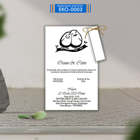 EKONOMİK ZARFSIZ DAVETİYE E-0003
