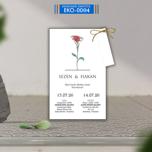 EKONOMİK ZARFSIZ DAVETİYE E-0004