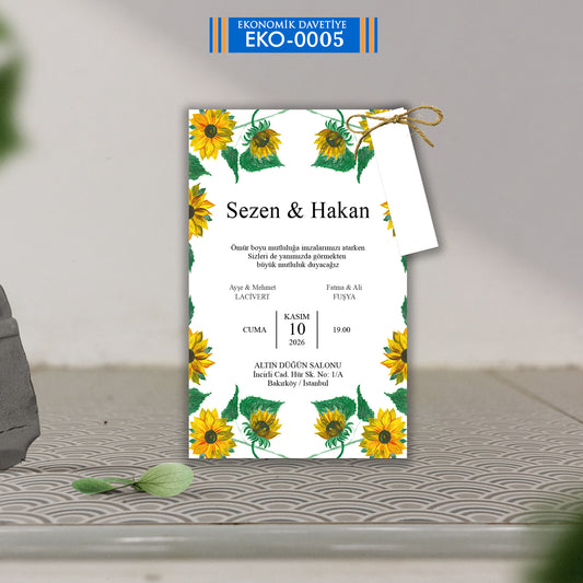 EKONOMİK ZARFSIZ DAVETİYE E-0005