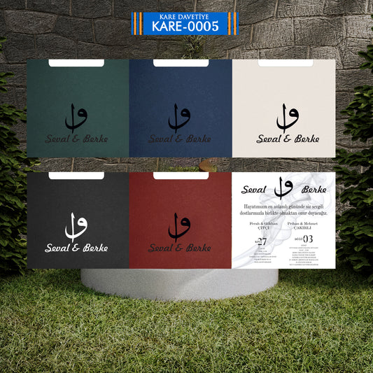 KARE ZARFLI DAVETİYE K-0005