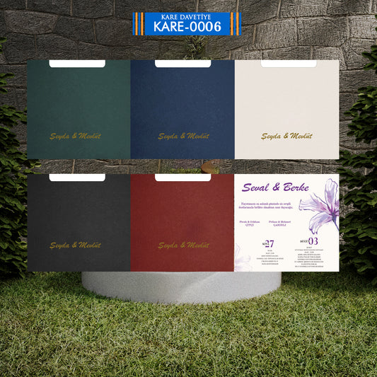 KARE ZARFLI DAVETİYE K-0006