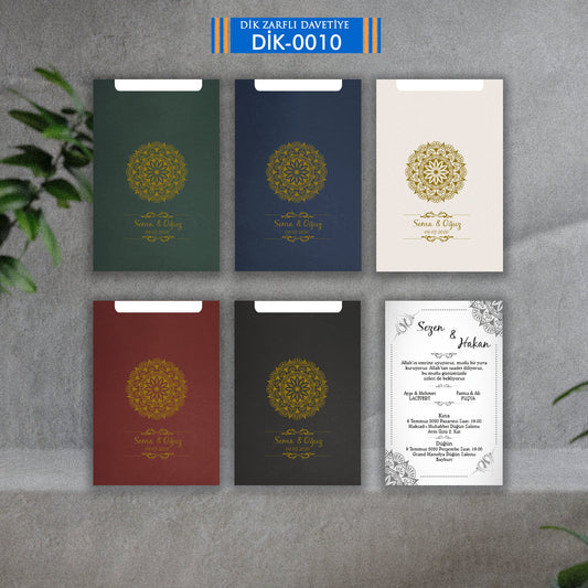 DİK ZARFLI DAVETİYE D-0010