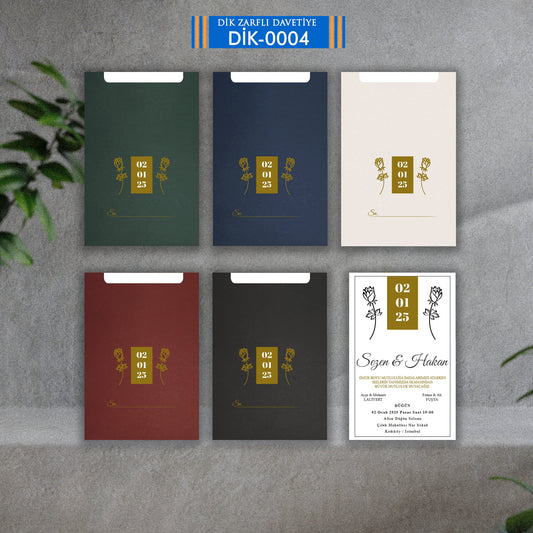 DİK ZARFLI DAVETİYE D-0004