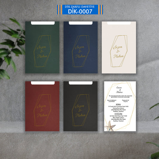 DİK ZARFLI DAVETİYE D-0007