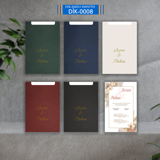 DİK ZARFLI DAVETİYE D-0008